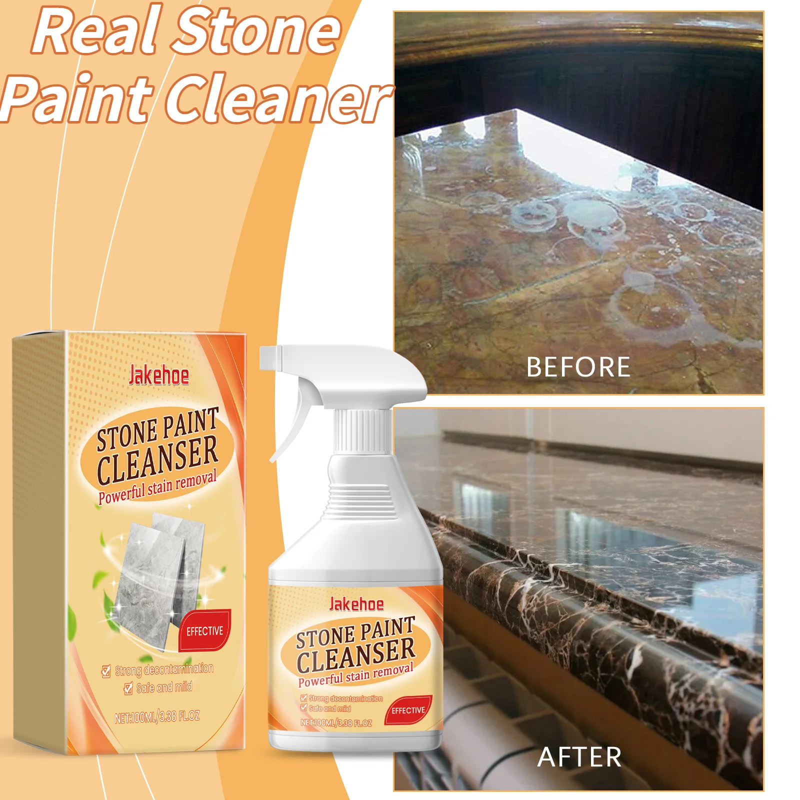 

Очиститель краски для настоящего камня для дома, гостиной, спальни, сильная очистка, пятно, полировка, средство для ремонта, чистящее средство, 100 мл