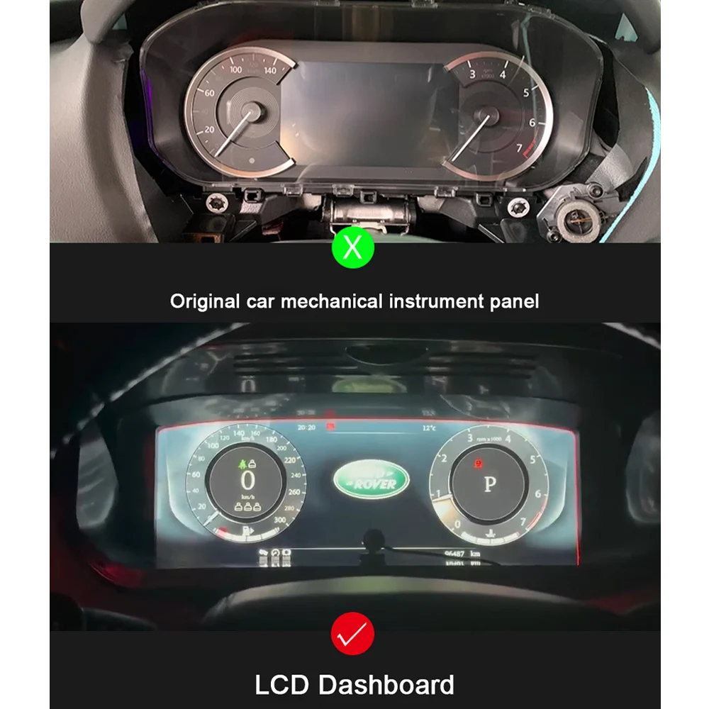 12.3 '' Digital Cluster for Car LCD Dashboard Display Speedometer Virtual Virtual Cockpit Digital Cluster Instrument
