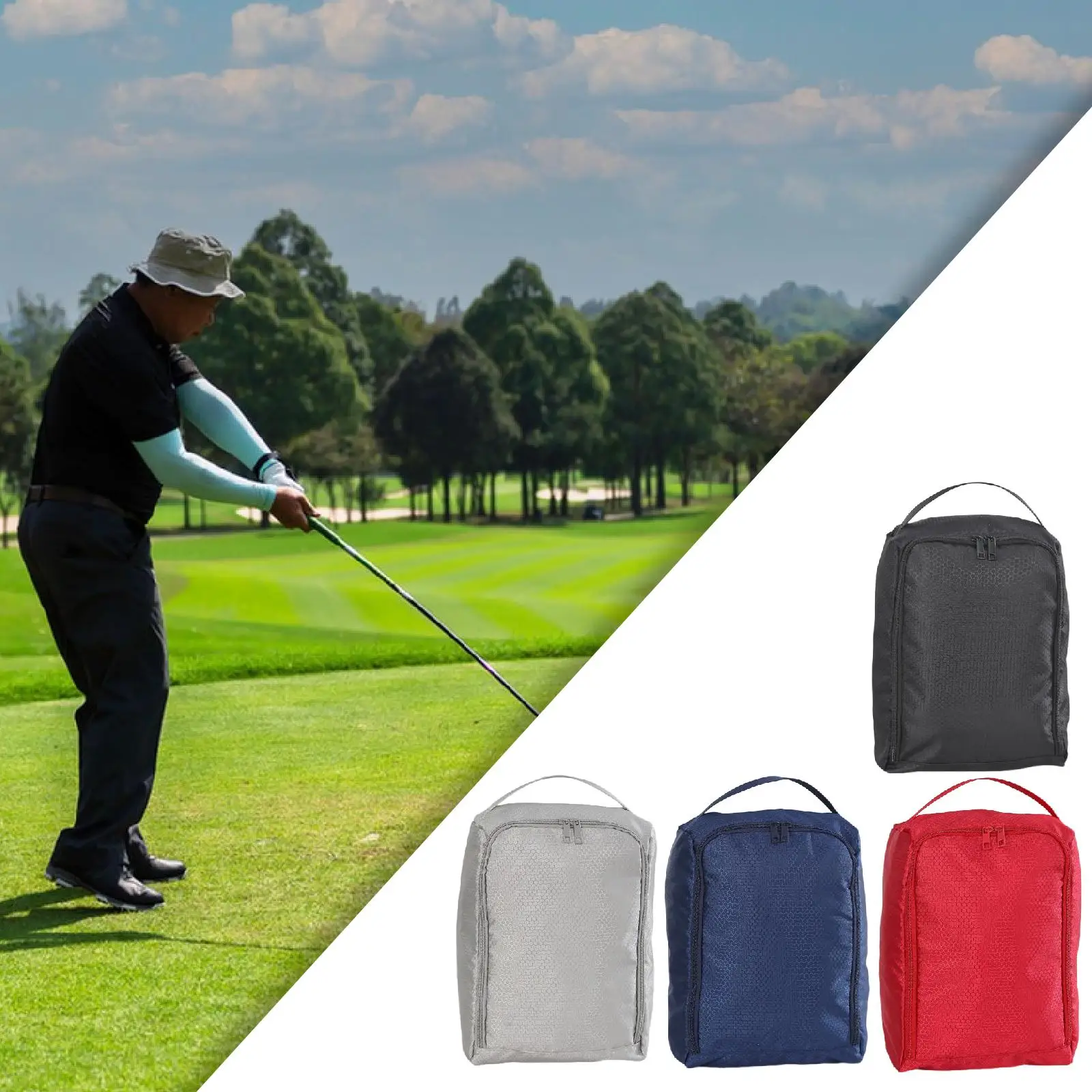 

Сумка для обуви для гольфа Универсальная дышащая сумка для путешествий на открытом воздухе Легко носить с собой Переноска для обуви