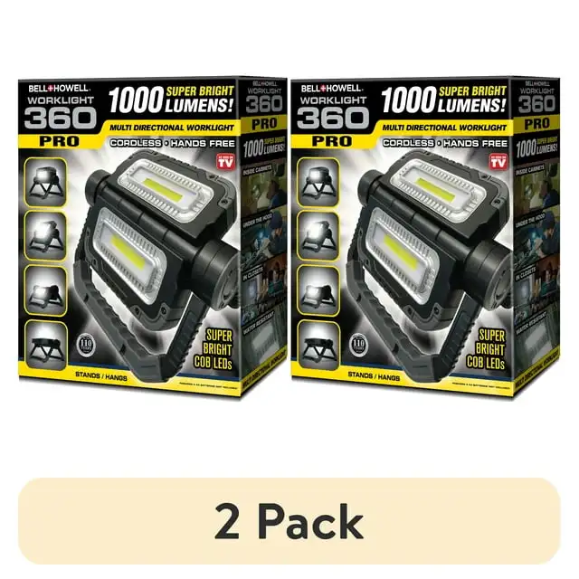 

(2 pack)Bionic Work Light 360 Pro Multidirectional 1000 Lumens for Shop Garage Camping