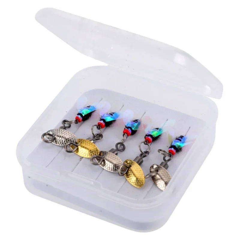 5/10Pieces/Box Simulation Insect Bait Fly Fishing Fly Hook Set Size 12# 14# 16# Outdoor Fishing Lures Hook