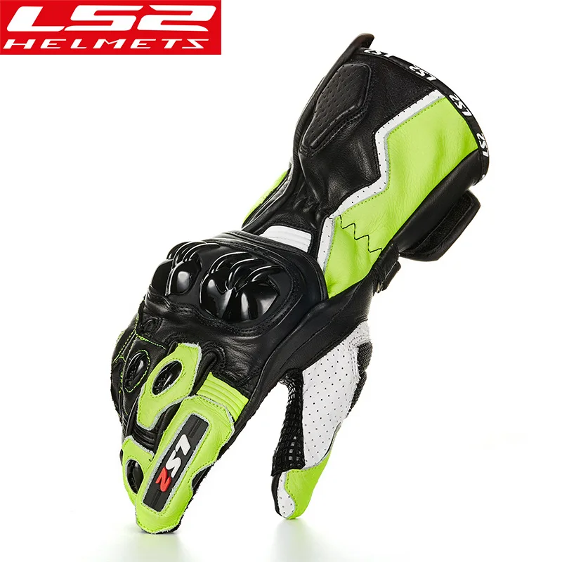 LS2 MG-099 Motorcycle Sports Riding Gloves Genuine Leather Moto Motorcycle Gloves Protective Motor Glove Male Biker Gloves