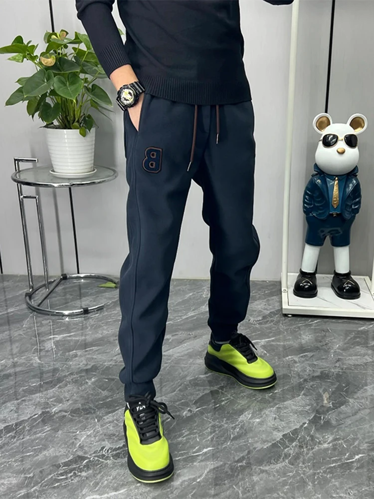 

Trendy High-End Men's Casual Pants Harlan Sle Elastic Cuffed Sweatpants Youthful Vitali Nine-Piece Pants All-Season Basic...