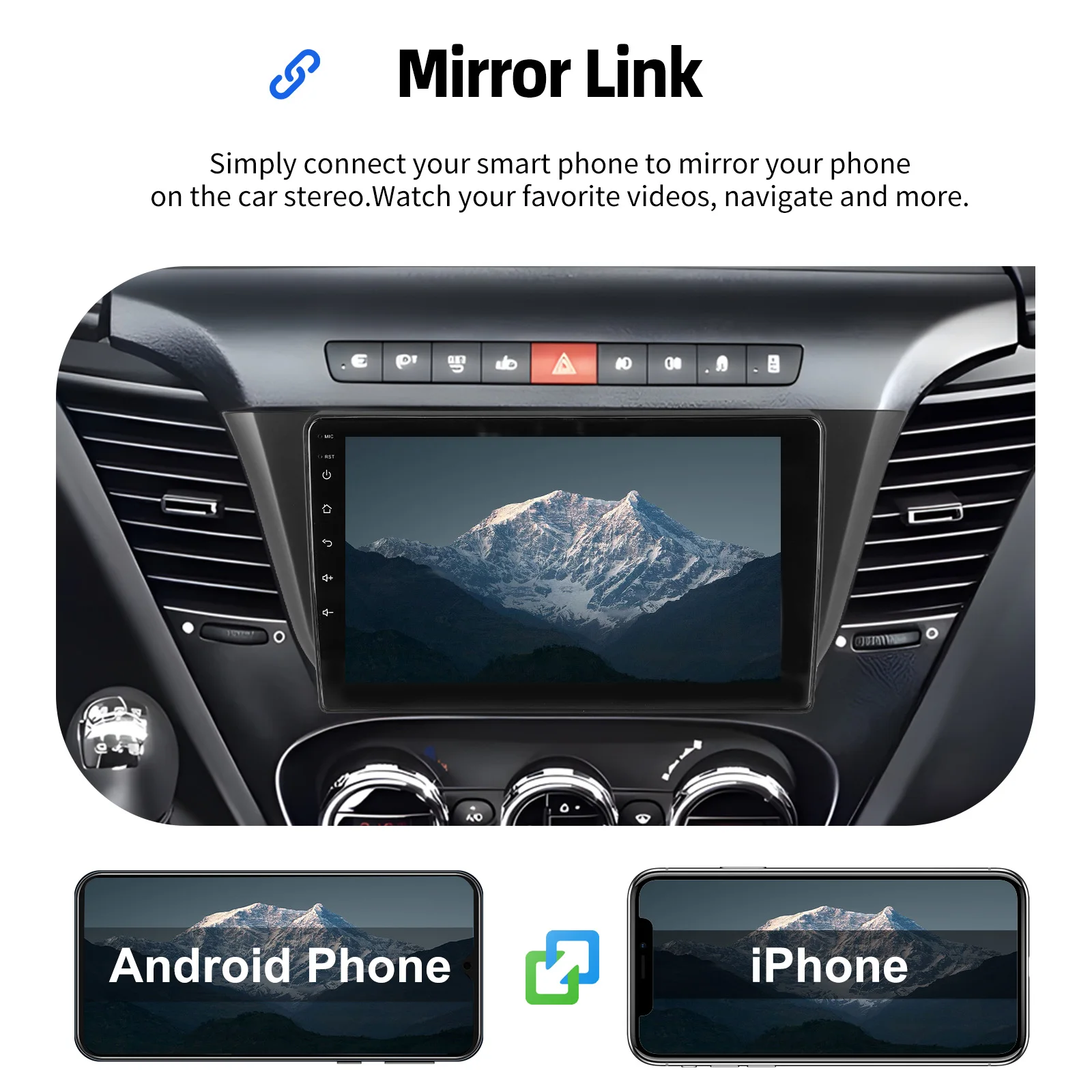 ESSGOO 9-Zoll Wireless Carplay für Iveco Daily 2014-2021 Autoradio Android 15 GPS NAV SWC Bluetooth Wifi RDS USB FM Mirror Link – Detail 12