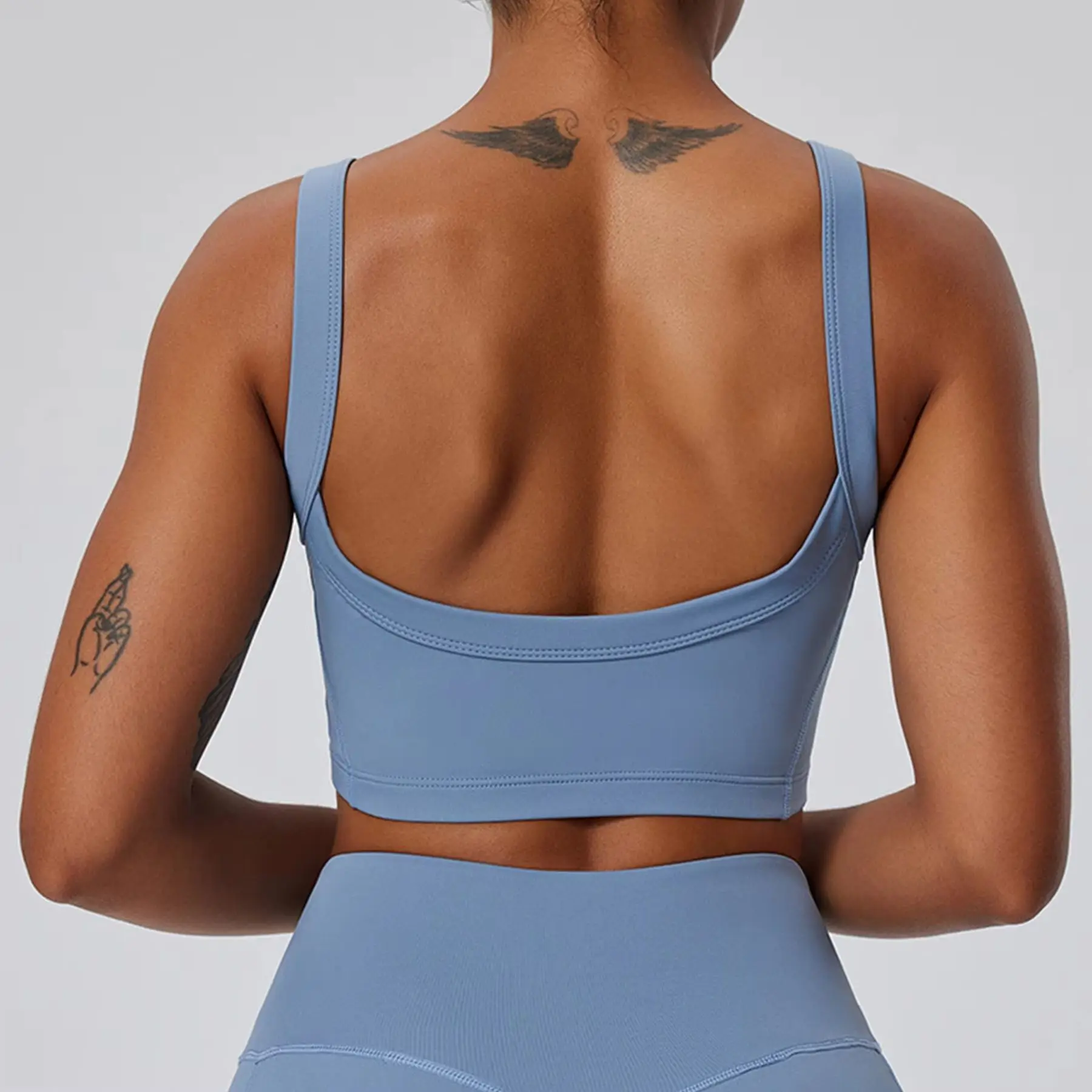 Women Fitness Yoga Bra Sports Underwear Non-steel Ring Breathable Bra Gym Push-up Yoga Tank Top Shock Absorption With Cup Pads