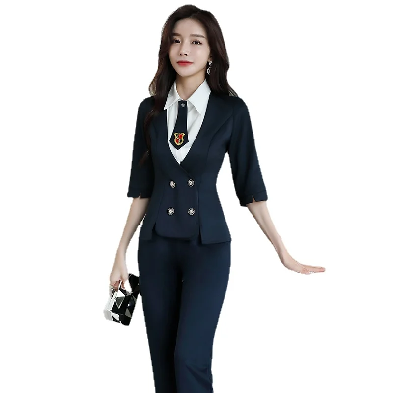 

Beautician Uniform KTV Hotel Waiter Work Clothes Foot Massage Health Club Uniforme Set Spa Uniforms Women Beauty Salon Workwear