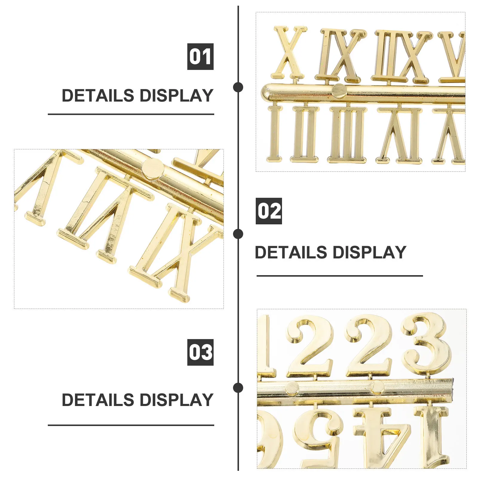 

6pcs Numerals Wall Numbers Replacement Diy Digital Numbers For Clock Number Replacement Clock Making Repairing Accessory