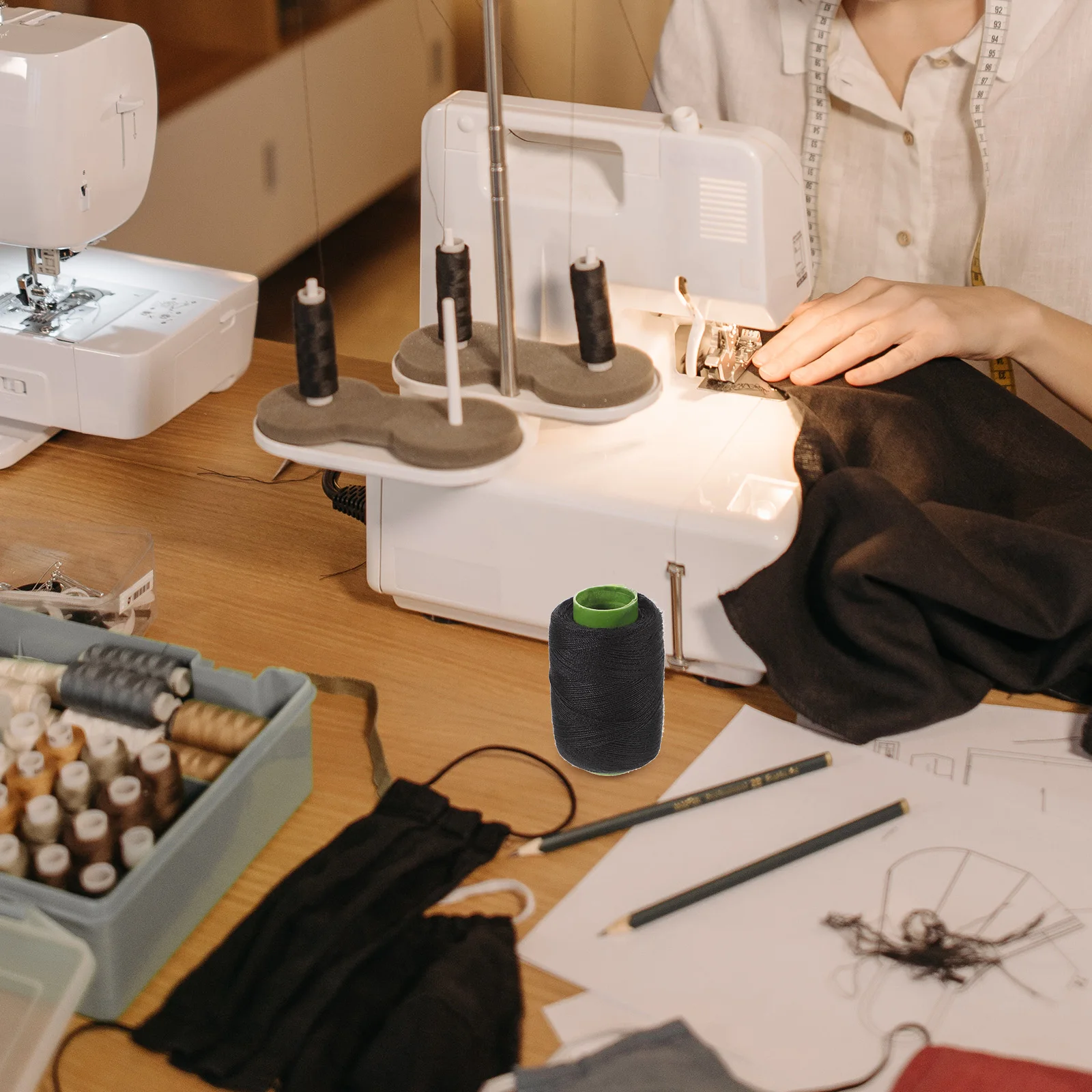 4 Pcs Polyester Sewing Thread Spools Cone High Strength Low Lint Quilting Dress Making General Stitching H Sewing Material