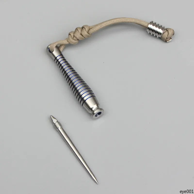 TC4 Titanium Alloy Outdoor Tool Hidden Dual - purpose Baked Color Tea Needle Portable Detachable EDC for Camping Hiking