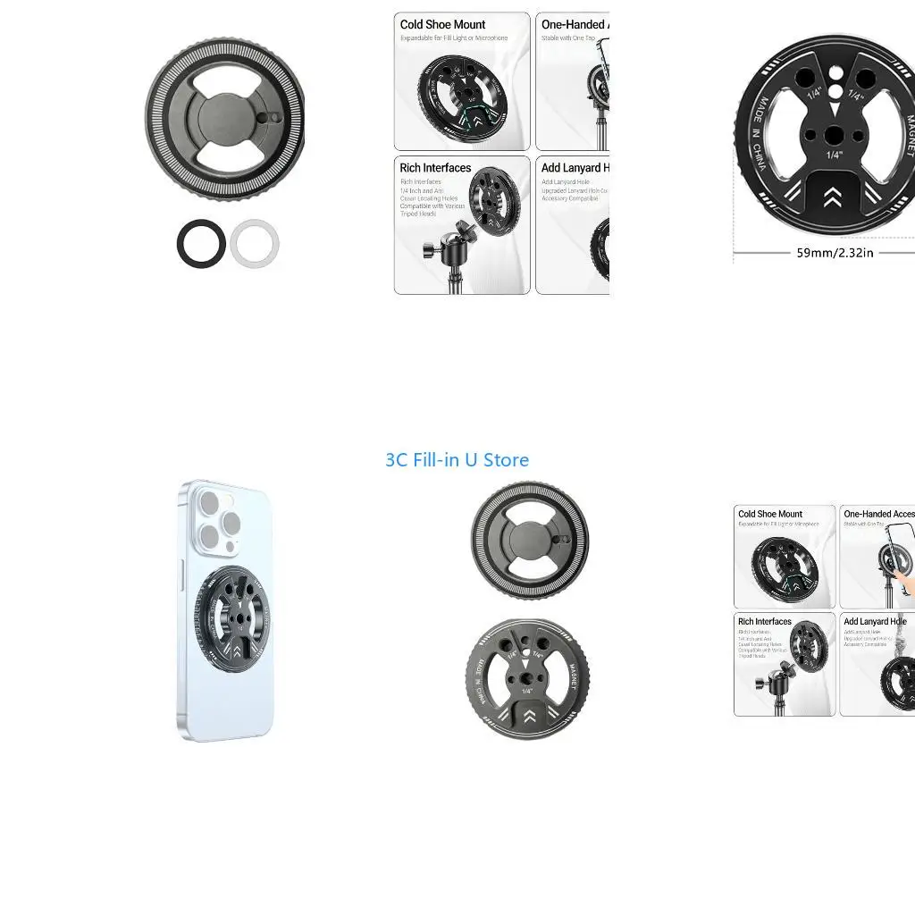 G8TA Aluminum Alloy Phone Bracket With Cold Shoe Adapter For Live Streaming Video Recording