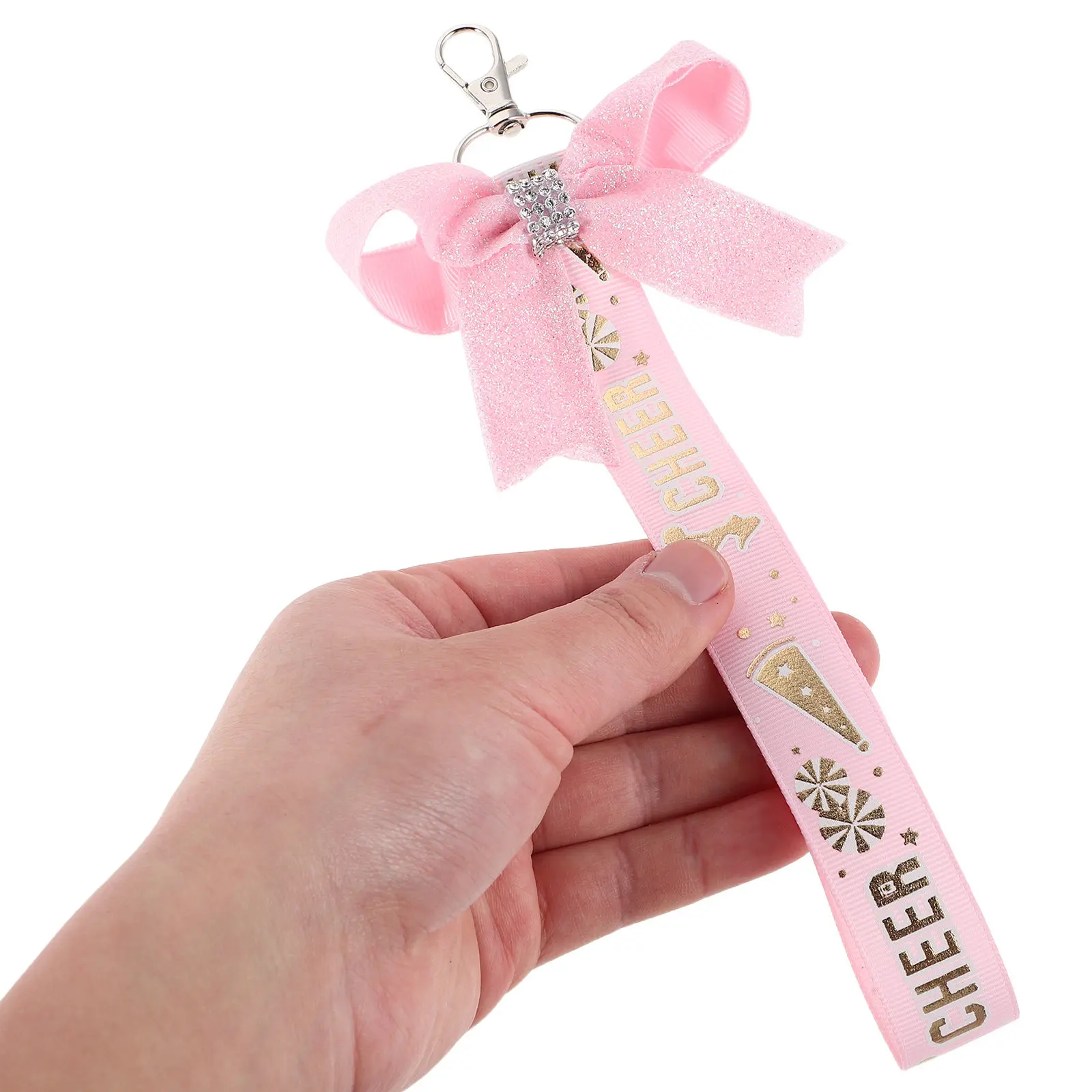 

Набор из 5 брелоков-бантиков в стиле чирлидинга с яркими лентами, модный и милый дизайн, портативный кулон для сумок для девочек