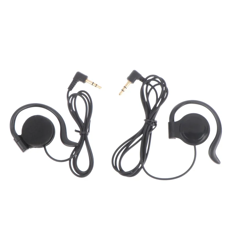 3.5mm Single-sided Headphones Earbuds Ear-hook Type Wired Headset Stereo Subwoofer Single Side Headphones For MP3 Computer