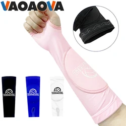 1Pair Kids/Adults Volleyball Arm Sleeves Passing Hitting Forearm Sleeves with Protection Pads and Thumb Hole Padded Arms Sting