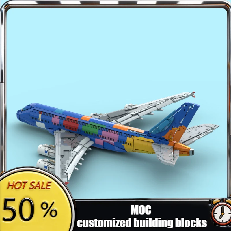 

3807 PCS Plane Bricks Airbus A380 Destination livery MOC Customize Modular Building Block Creative Design DIY Festival Toy Gift