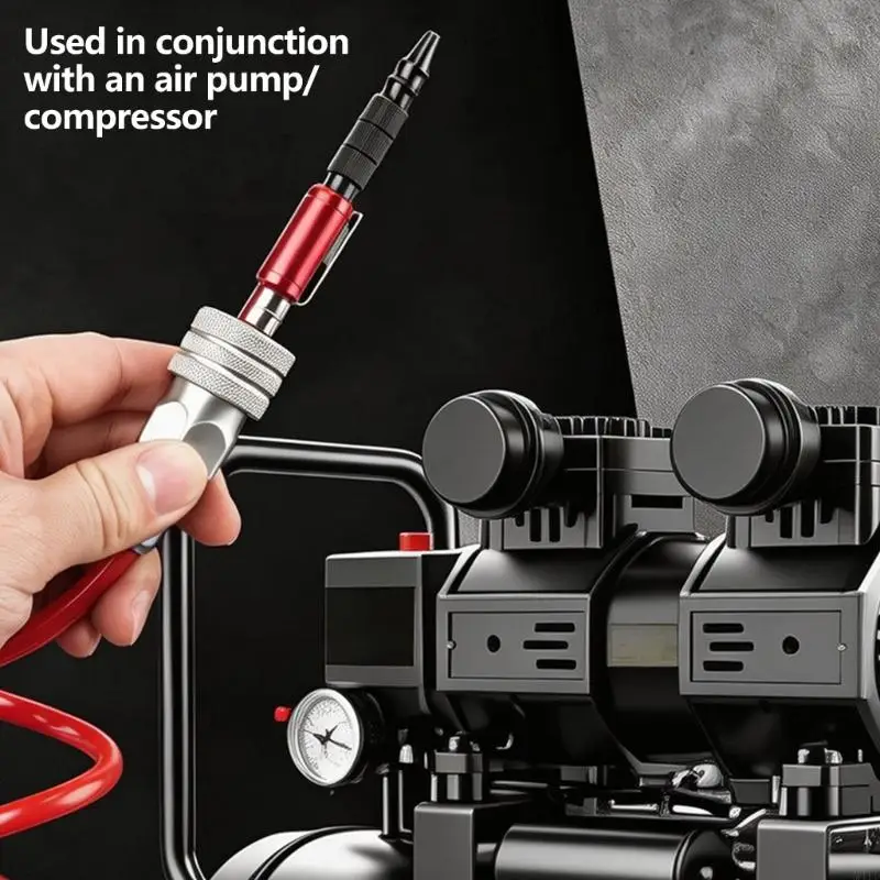 Pen Form Air Blower Guns Set, 3 Handheld Dust Removal Devices with Ribbed Hold Sections and Side Holders for Equipment M4YD