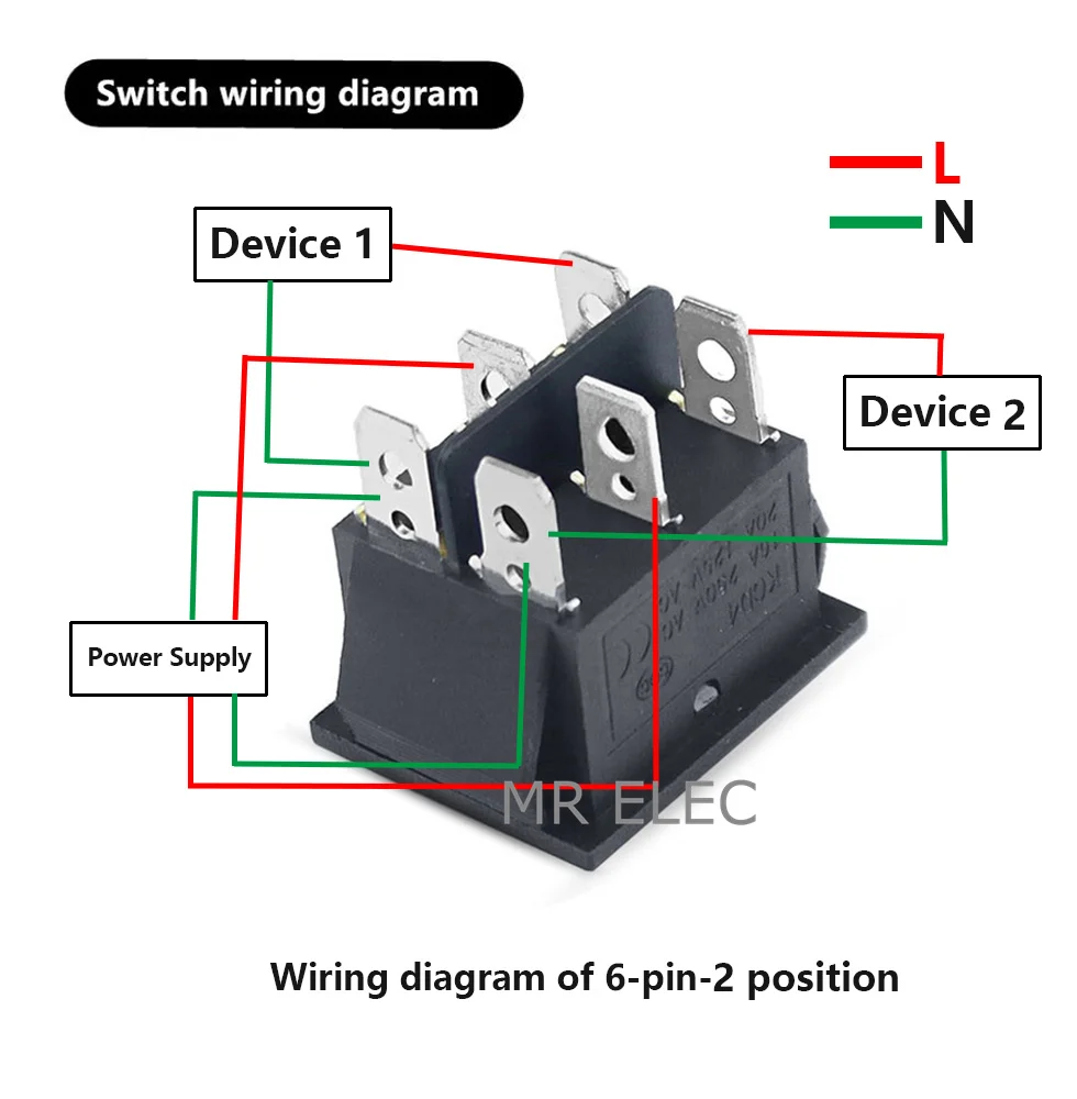 KCD4 Wasserdichte Schalter Rocker Switch Power Schalter 2 position/ 3 position 6 Pins Reset oder self-locking 16A 250VAC/ 20A 125VAC
