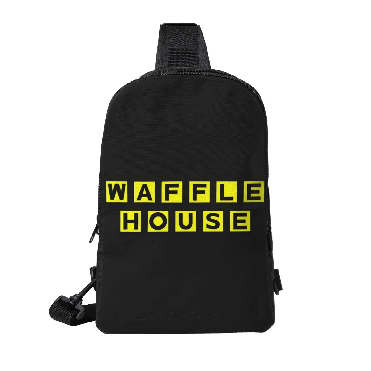 

Waffle House Chest Bag Men Sling Crossbody Backpack Chest Bag Traveling Hiking Daypack Shoulder Bag