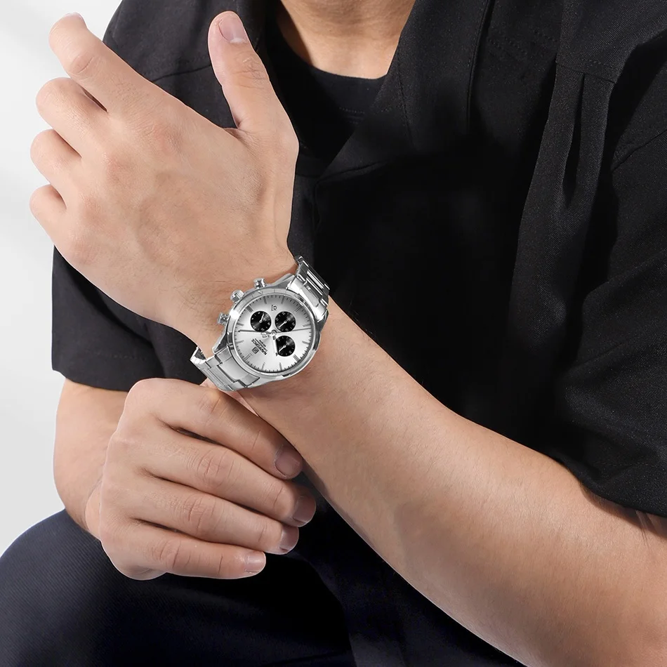 NAVIFORCE Fashion Men's Quartz Wristwatch Waterproof Chronograph Luminous 24 Hour Calendar Display Luxury Male Daily Wear Clocks