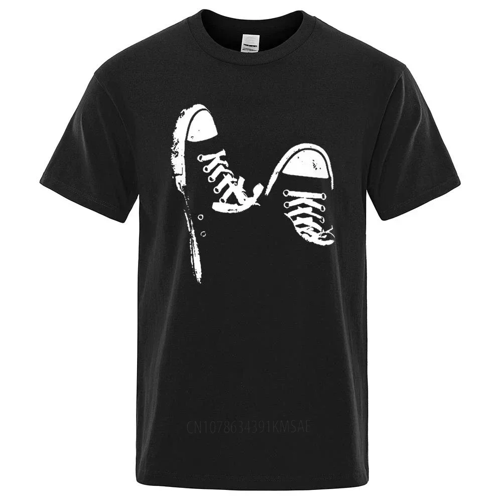 Men's Short Sleeve Skateboard Shoes Cotton Graphic T-shirt Casual Crew Neck Summer Oversized T-shirt Unisex Men Clothing