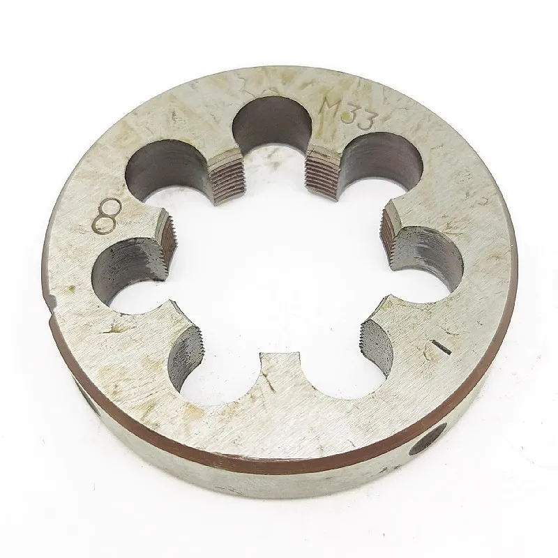 Cost Sale 9Sicr Made M30/M31/M32/M33/M34/M35/M36*1.0/1.5/2.0/2.5/3.0/3.5mm Manual Die for Hand Threading Steel Metal Workpieces