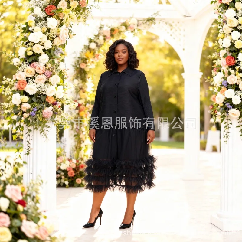 Miyake plissado vestidos de malha francesa plisse 2026 primavera nova moda plissados temperamento lapela casual fofo bolo dobrar vestidos femininos