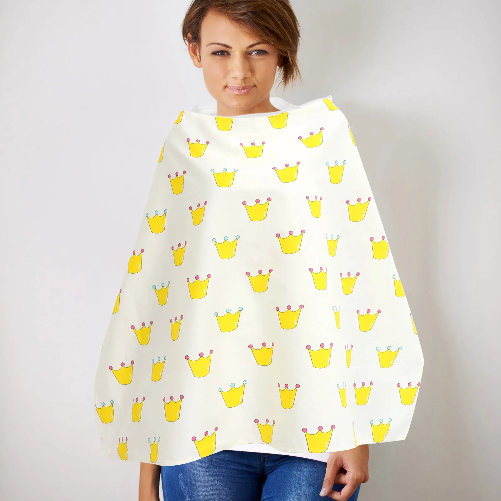 غطاء رضاعة قطني بتصميم مخطط، شال ناعم ومسامي للرضاعة الطبيعية، وشاح للمشي أثناء السفر في الهواء الطلق، غطاء للرضاعة