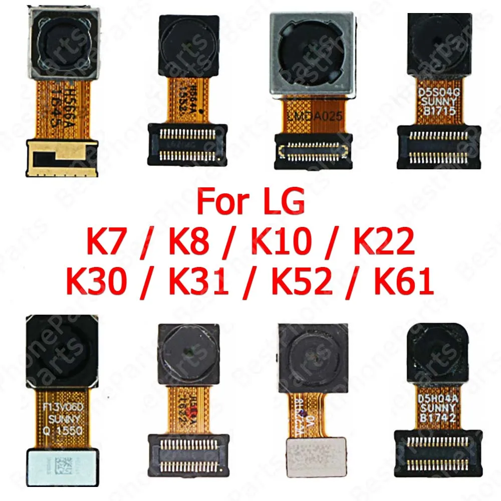 Facing Selfie Big Camera For LG K7 K8 K10 K22 K30 K31 K52 K61 Rear Backside Back View Front Camera Module Flex Cable