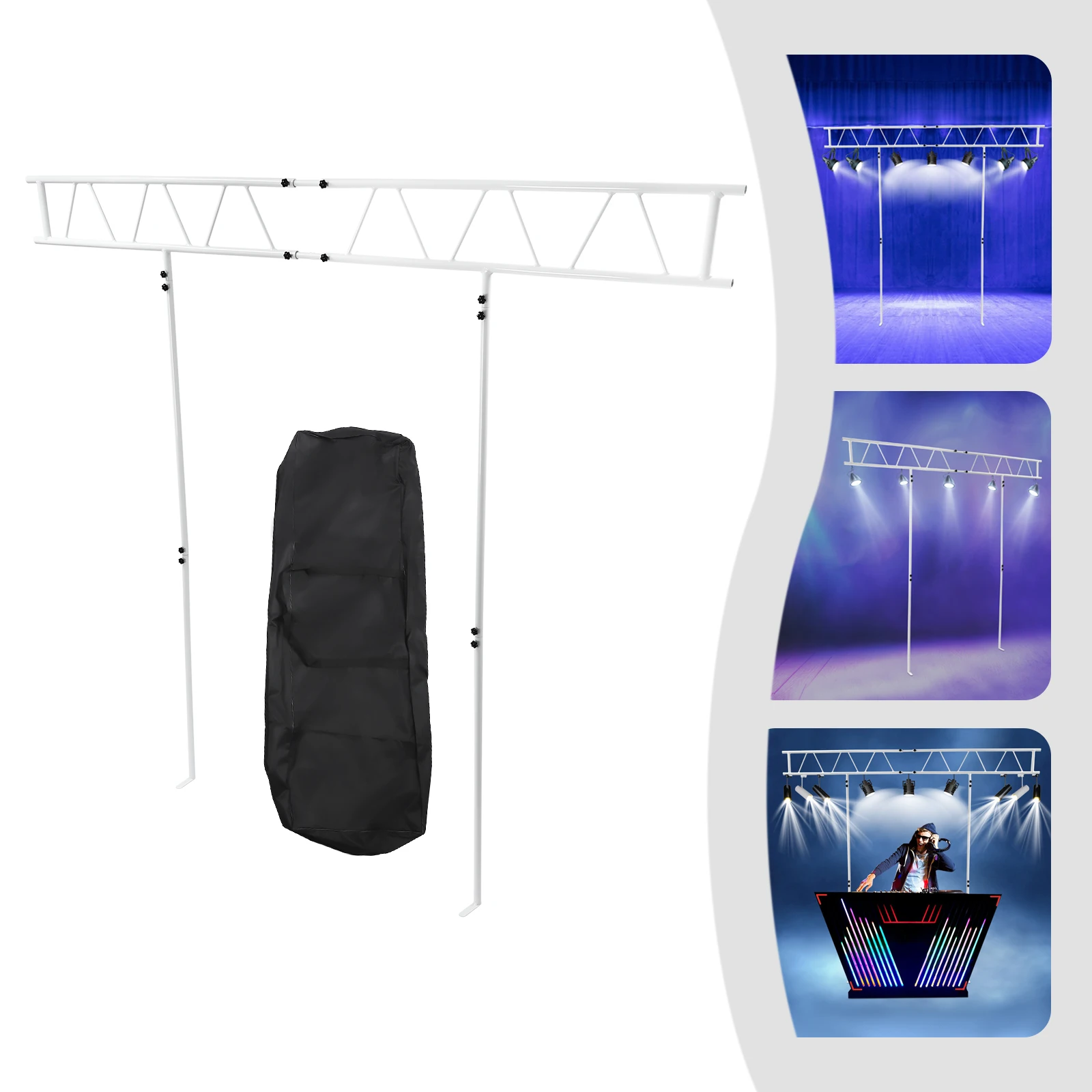 Lighting Bar Support 44lbs, DJ Light Stand with 4 Light Positions, 88x98.5in Truss for Stage Wedding Events