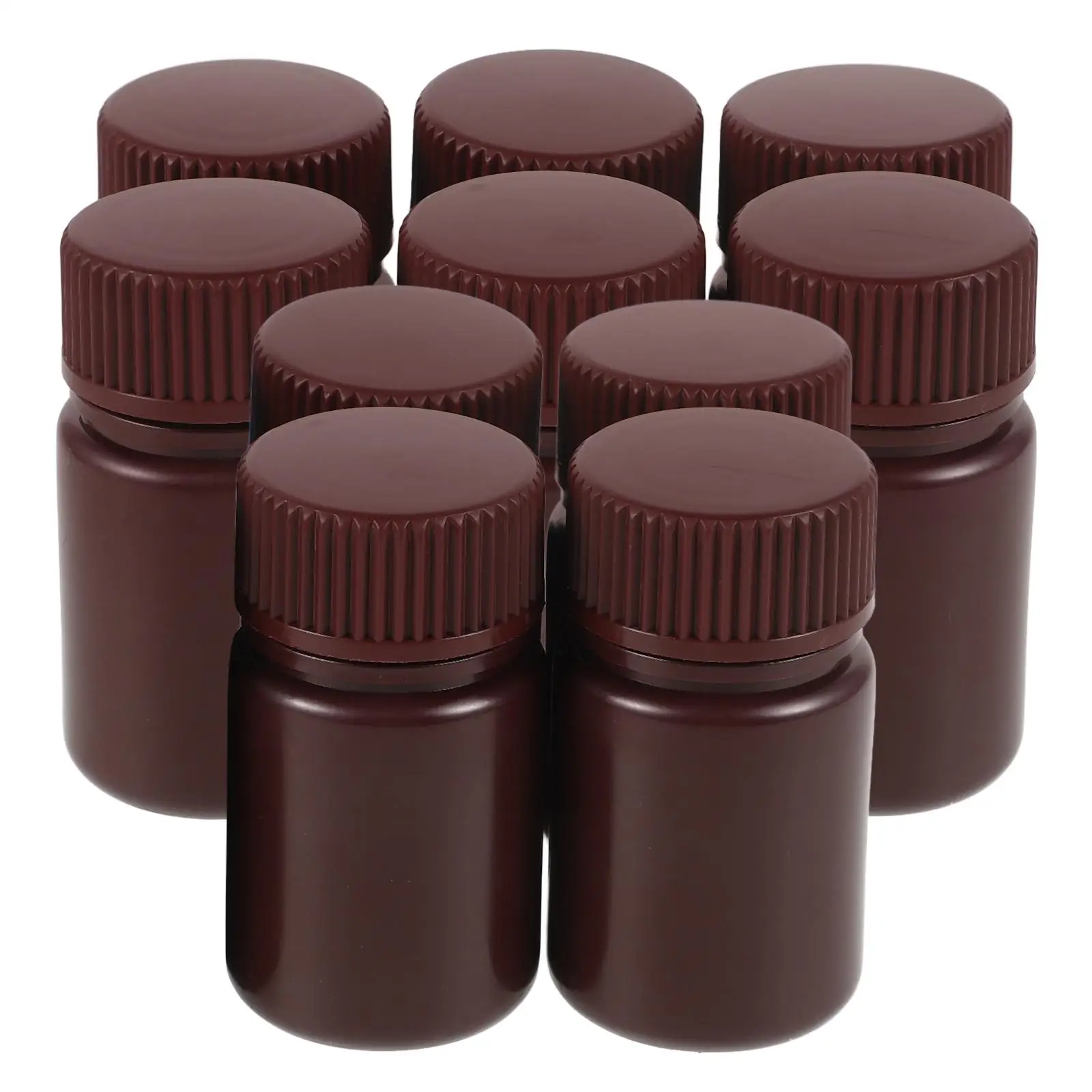 

10pcs PP Wide Mouth Bottles High Temperature Brown Light Proof Storage for Lab Samples Chemical Containers
