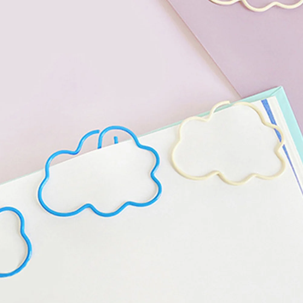 Document Clips Office Clips Lovely Cloud Shape Paper Clips Cloud Paper Clips Practical Paper Clips for Daily Study Home