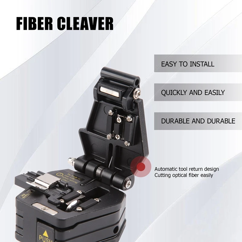 Fiber Cleaver AUA-6C Cable Cutting Knife FTTT Fiber Optic Knife Tools Cutter High Precision Cleavers 16 Surface Blade