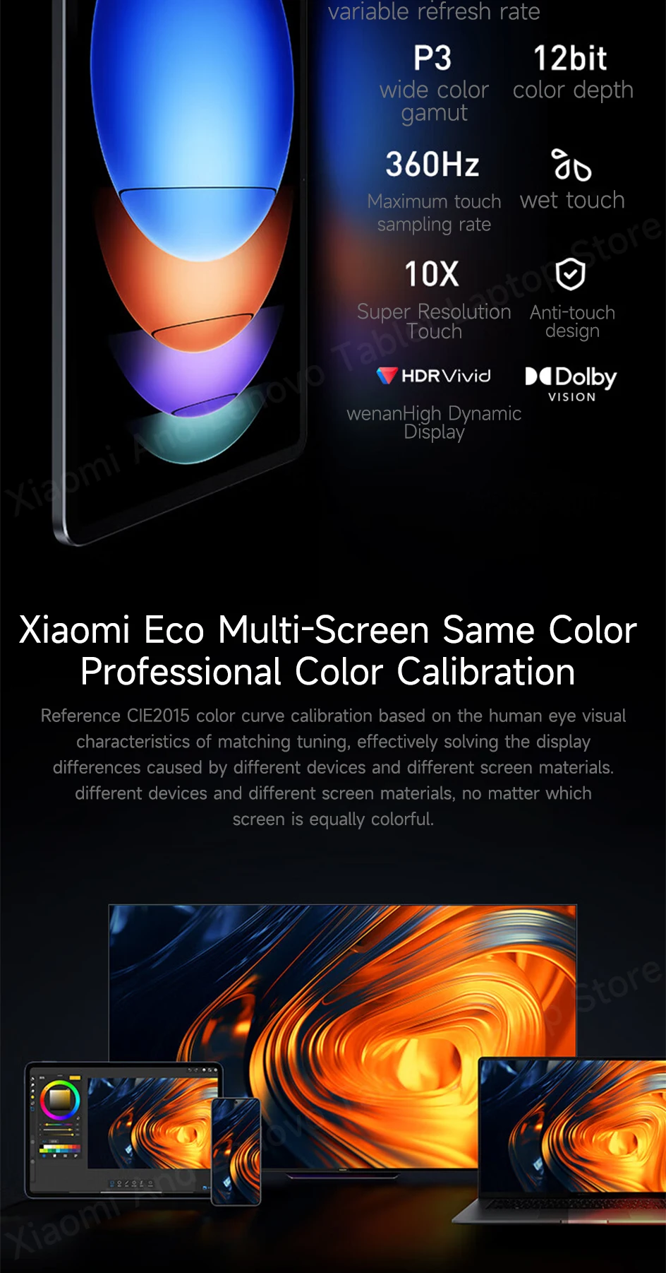 Xiaomi Tablet Xiaomi Pad 6S Pro 12.4 Snapdragon 8 Gen2 12.4" 3K 144Hz Display Hyper OS 10000mAh 120W Super Fast Charge Tablet PC