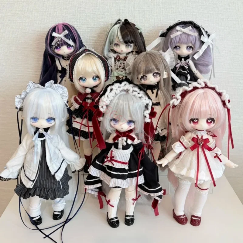 Meki Fluffy Goodnight Series 1/6 Scale 4 Articulation Points BJD Rooted Hair Kawaii Figure Dolls Gift Cute Action Anime Figures
