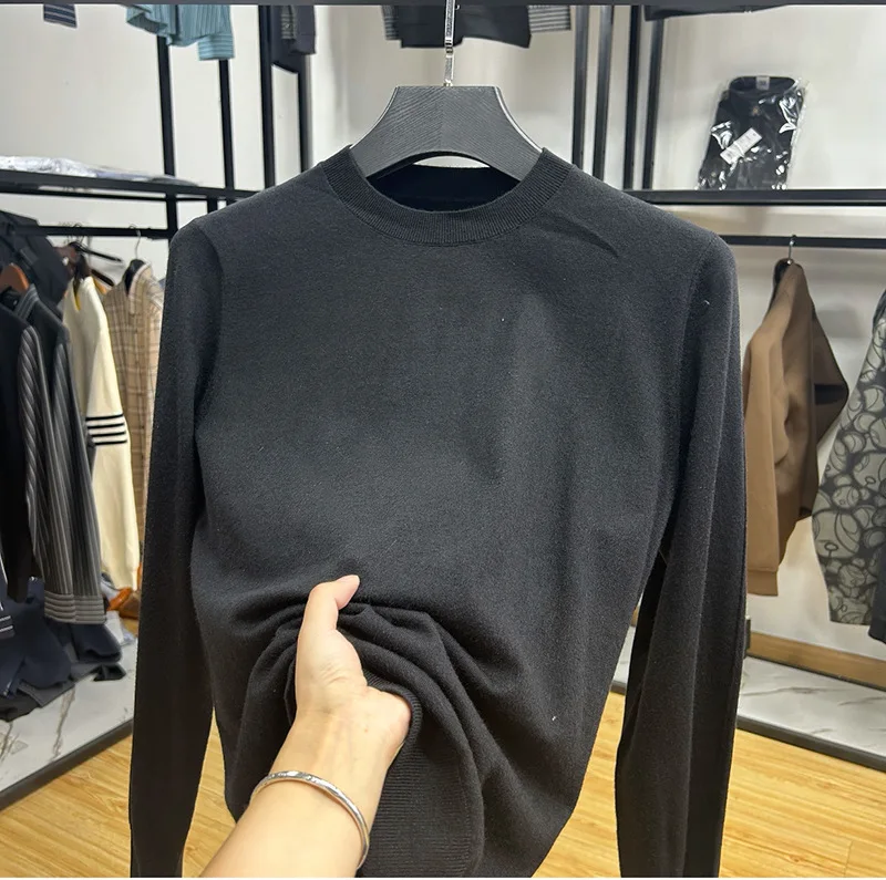 

Мягкий, приятный для кожи мужской трикотаж, круглый, повседневный, однотонный, весна-осень, удобный, дышащий, впитывающий пот, модель M