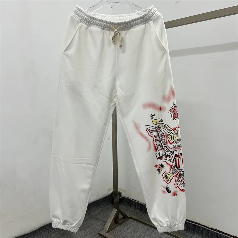 VALLEY Eagle Print Trekkoord Joggingbroek Heren Dames Puur Katoen Oversized Vale Casual Broek