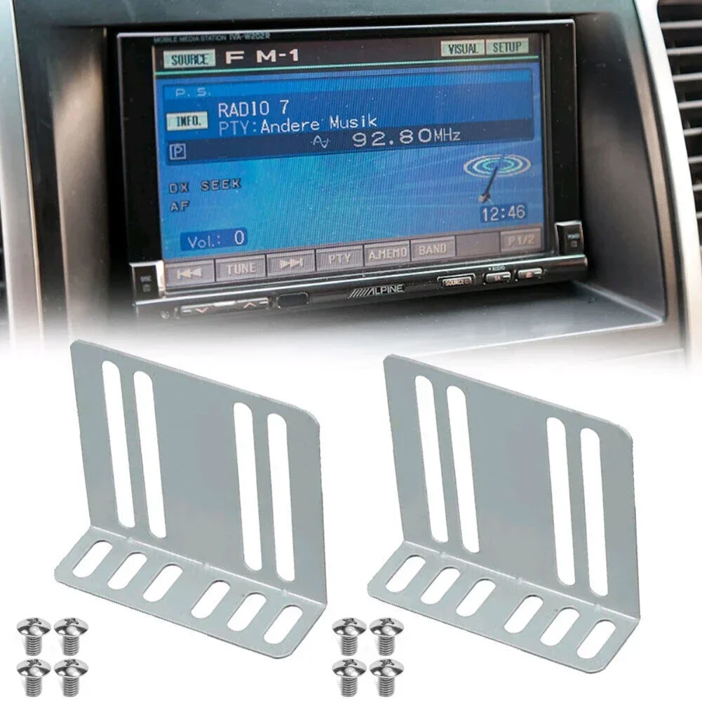 Car DVD Mounting Bracket Kit Car Multimedia Bracket Parts For Car DVD/CD Players For 2DIN Players 70x75x24mm Car Fascias Parts
