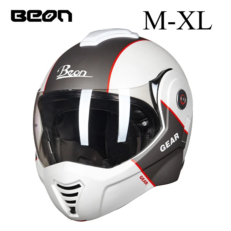 

Casco Moto Vintage BEON Motorcycle Full Helmet Backflip Revealed Half Helmet Four Seasons Universal Electric Vehicle Helmet