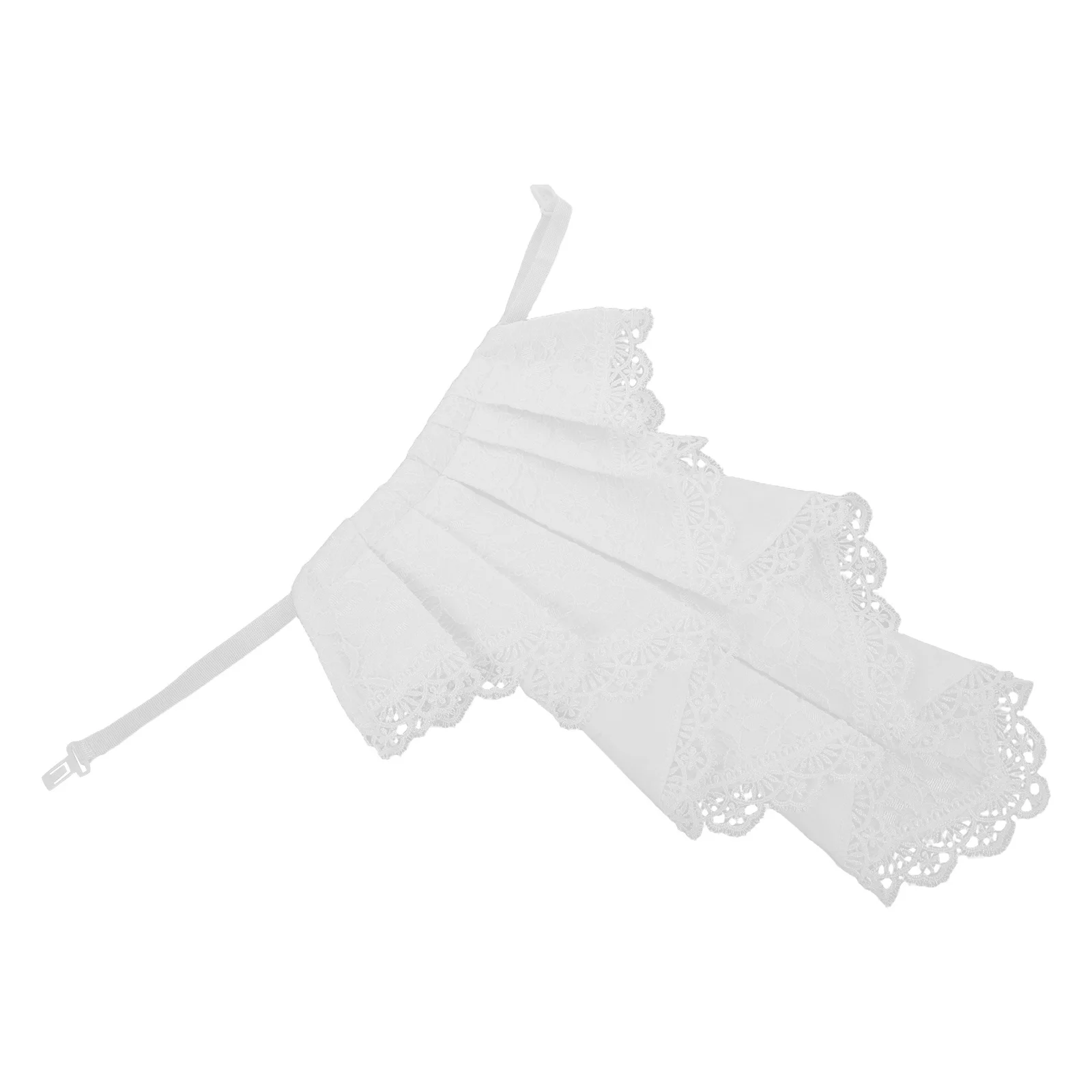 

Detachable Lady False Collars Ruffled Faux Collar Shirt Lace Necking Fake Collar for Women Vintage Costume Retro Scarf Wrap