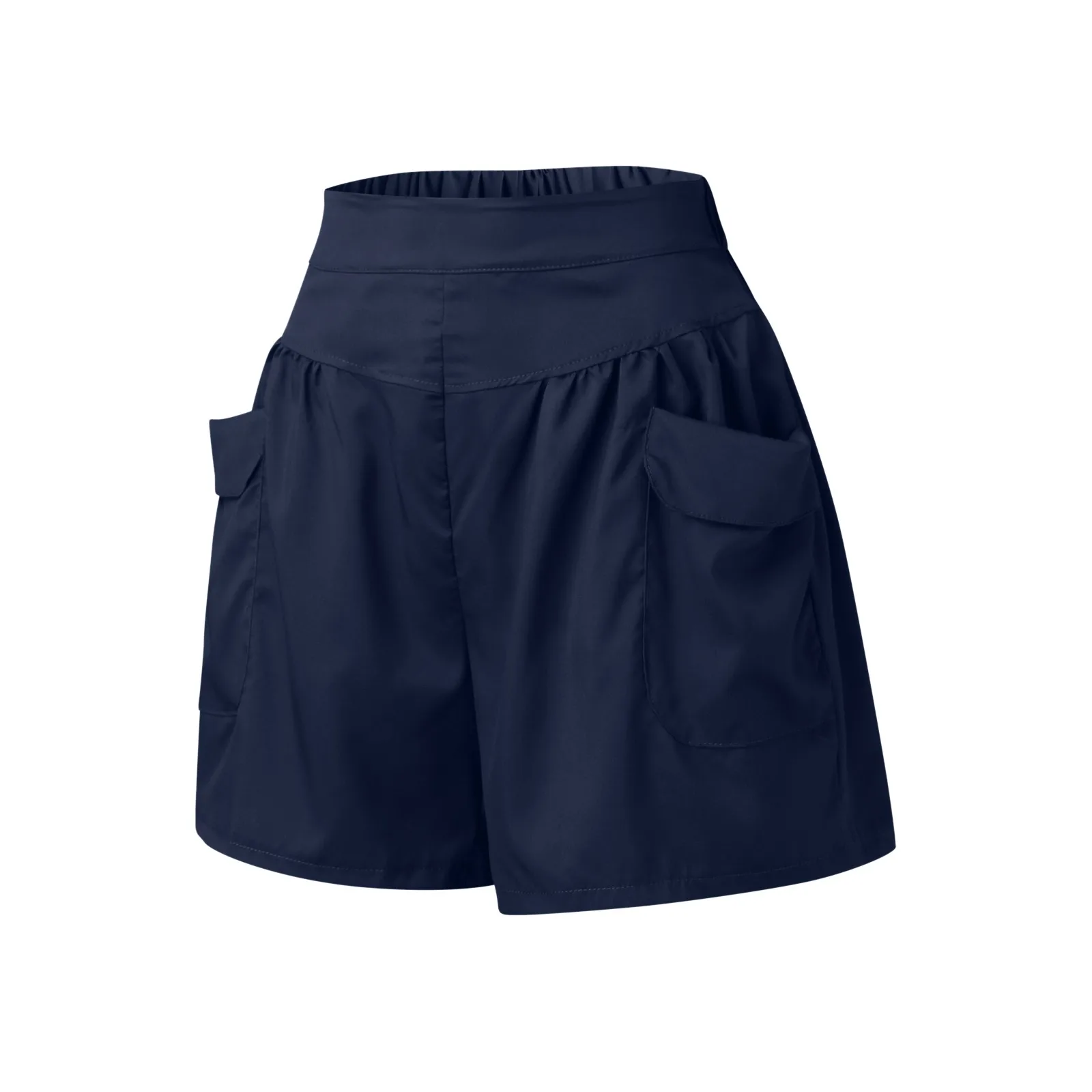 Dames Effen Kleur Shorts Met Hoge Taille Wijde Pijpen Broek Lente Zomer Casual Mode Comfortabele Culottes All-Match Shorts