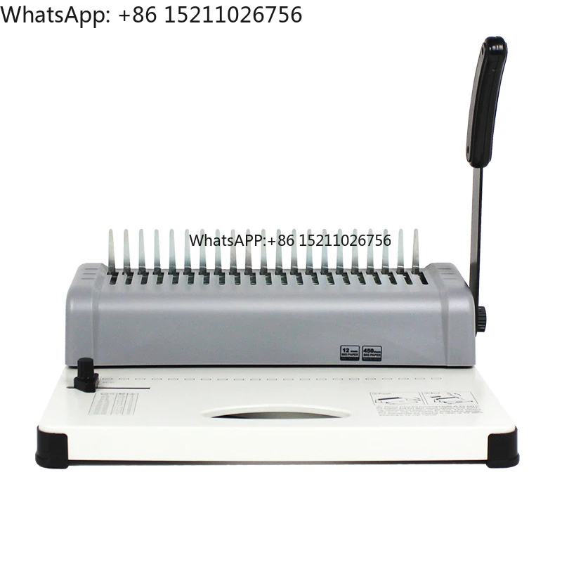 

21-Tooth 21-Hole Manual Binding -hine Compatible with 10-Hole Binder Strips Punching for File Documents Booklets Test Papers