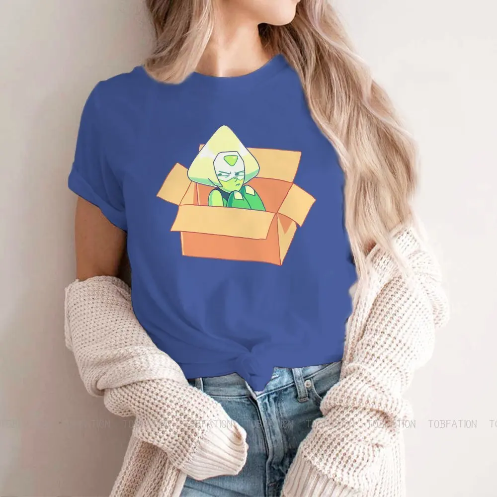 Steven Universe American Animated Crystal TShirt for Woman Girl Peridot In A Box Basic Summer Tee T Shirt High Quality Loose 4XL