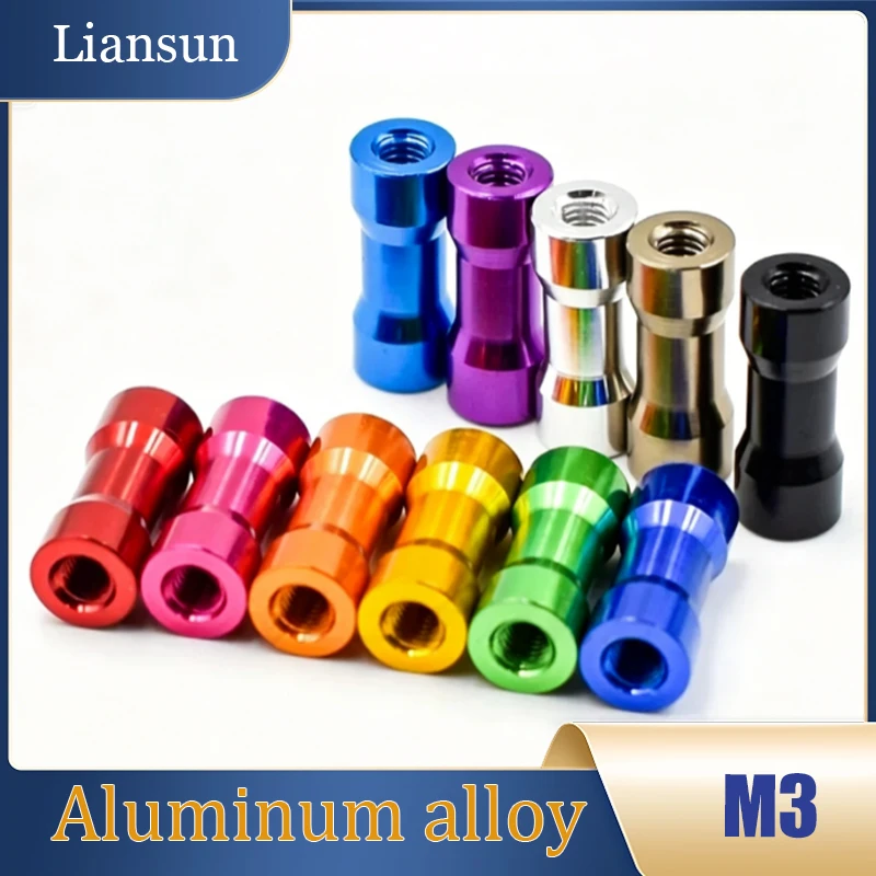 50pcs M3 Double Round Aluminum Spacer Stand Aluminum Spacer Studs Suitable for RC Parts Model M3x10/15/20/25/28/30/35mm OD=6mm