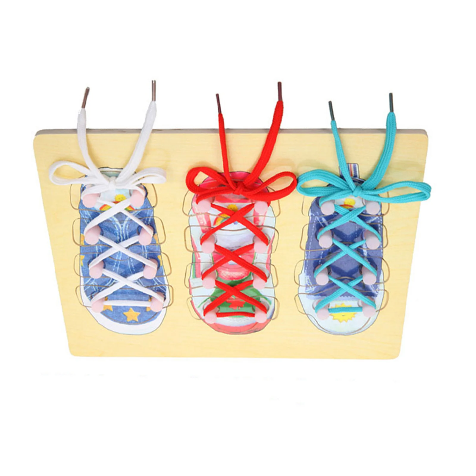 Cordones de primeros pasos para niños, enhebrado de madera, Educación Temprana, aprendizaje de habilidades motoras finas, juego para padres e hijos