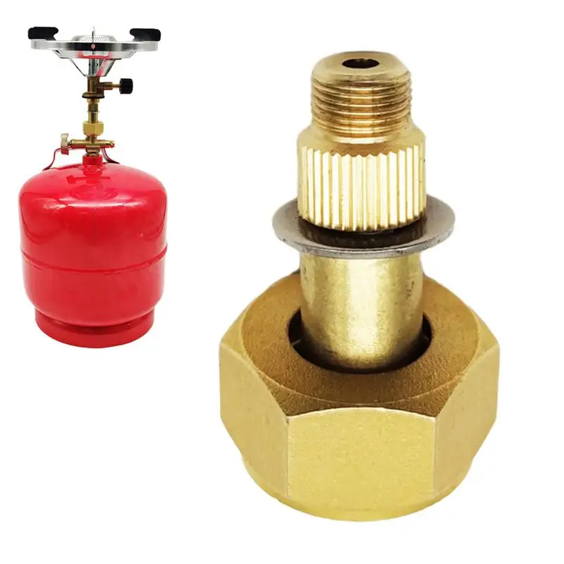 

Propane Tank Refill Adapter Aluminum Alloy Small Canister Tank Adapter Multifunctional Outdoor Camping Stove Tank Converter