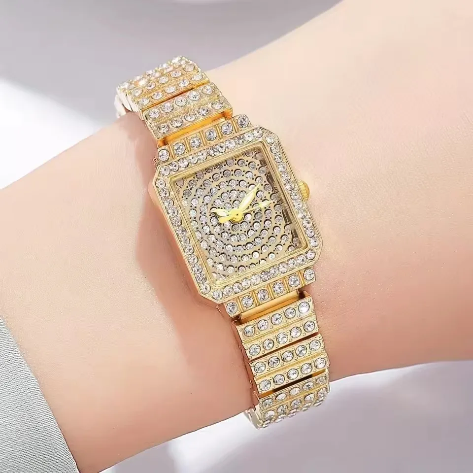 Luxury Rhinestone Embellished Quartz Watch - Perfect Gift for Mother's Day, Valentine's Day and Anniversary Celebrations