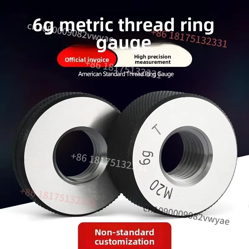 6g Metric Thread Ring Gauge External Coarse Fine Thread Pass/Fail Non-Standard Custom Inspection Tool M6 Made in Mainland China