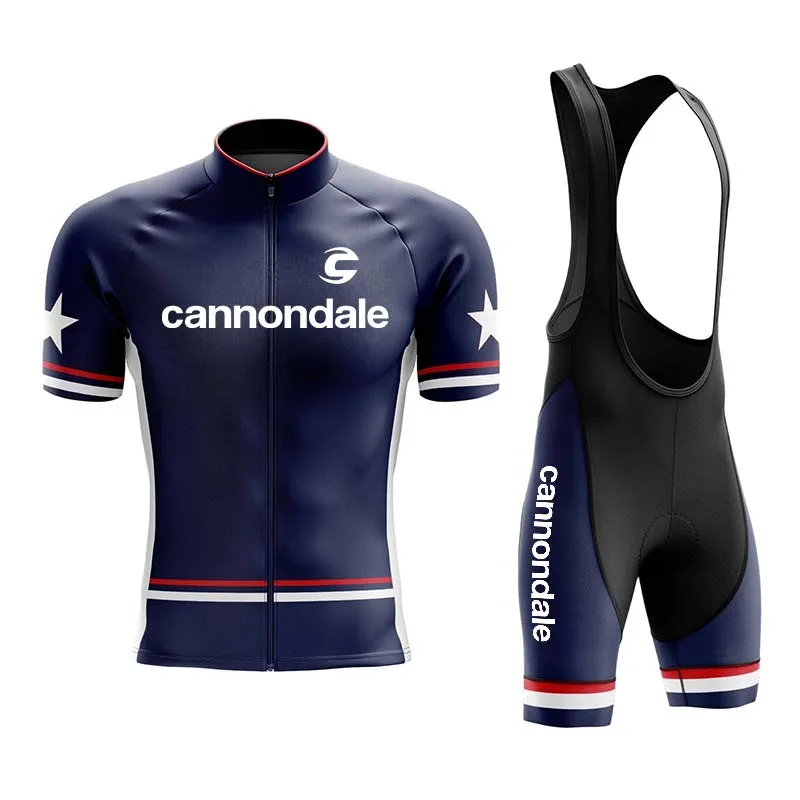 Cannondale Cycling Jersey Men's Mountain Bike Jersey Road Bike Cycling Shorts Set Cycling Sports Top