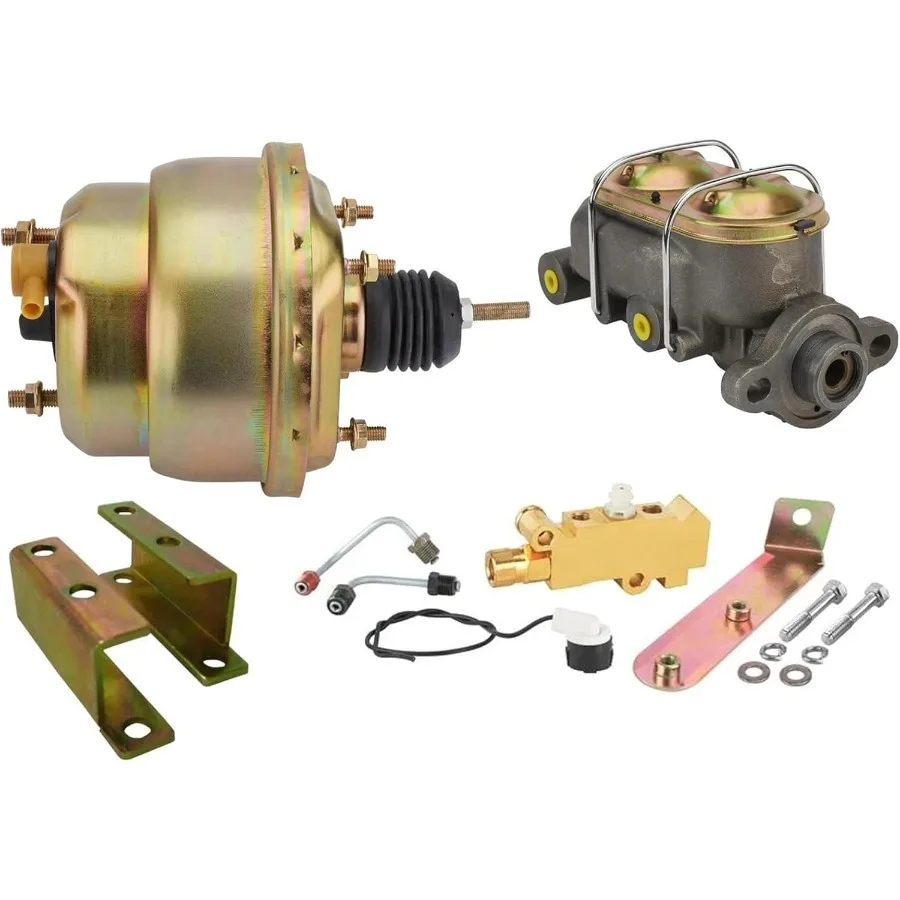 

Power Brake Booster Master Cylinder Kit for 19551957 Chevy Bel Air 150 210 Disc/Disc Conversion 8 Dual Diaphragm Booster + 1 Bo