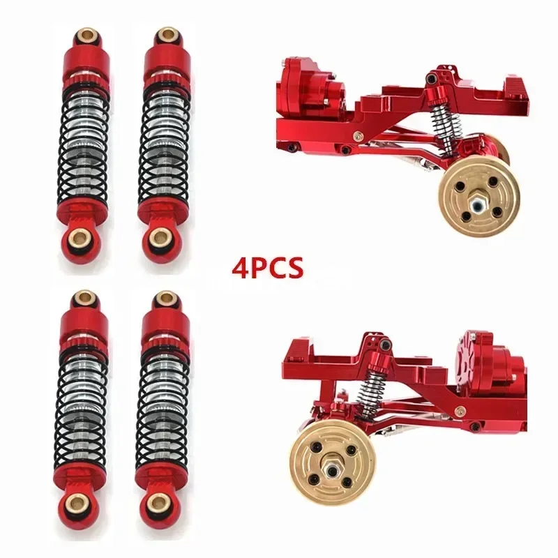 FMS 1/24 FCX24 Remote Control Car Upgraded Metal Oil Shock Absorbers - Adjustable Softness & Hardness for Better Performance