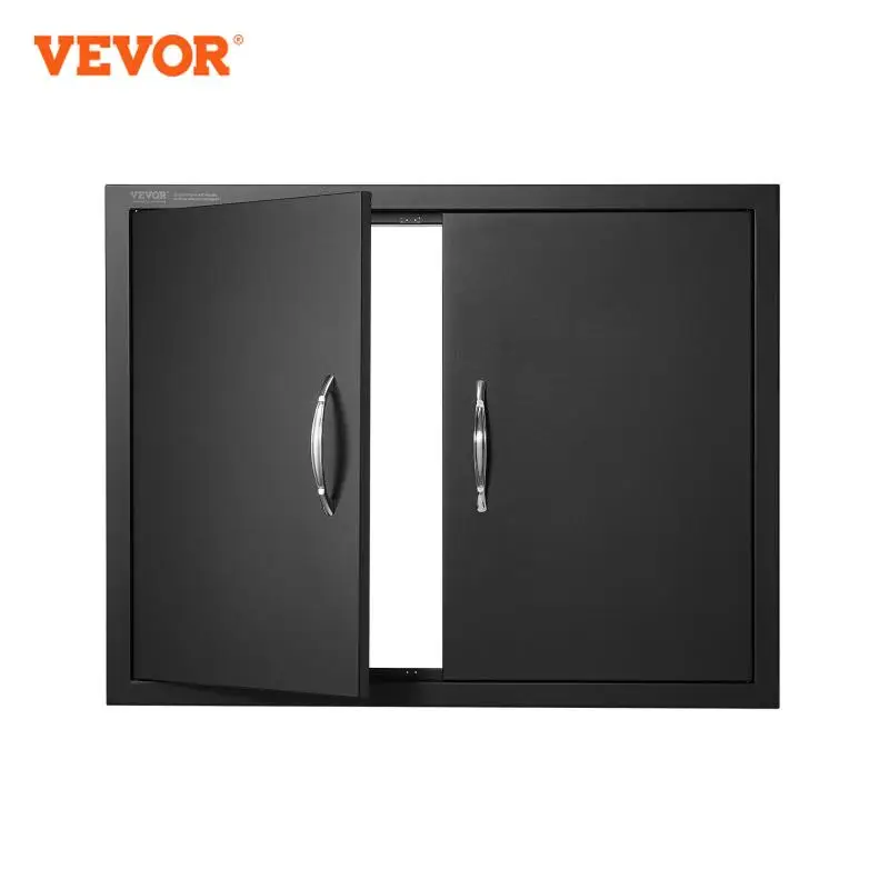 VEVOR BBQ Access Door Double Outdoor Kitchen Door Cold Plate Flush Mount Door  Wall Vertical Door for BBQ Island Outside Cabinet